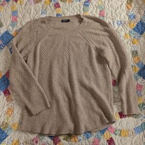 Elegant Tan Crew Neck Sweater